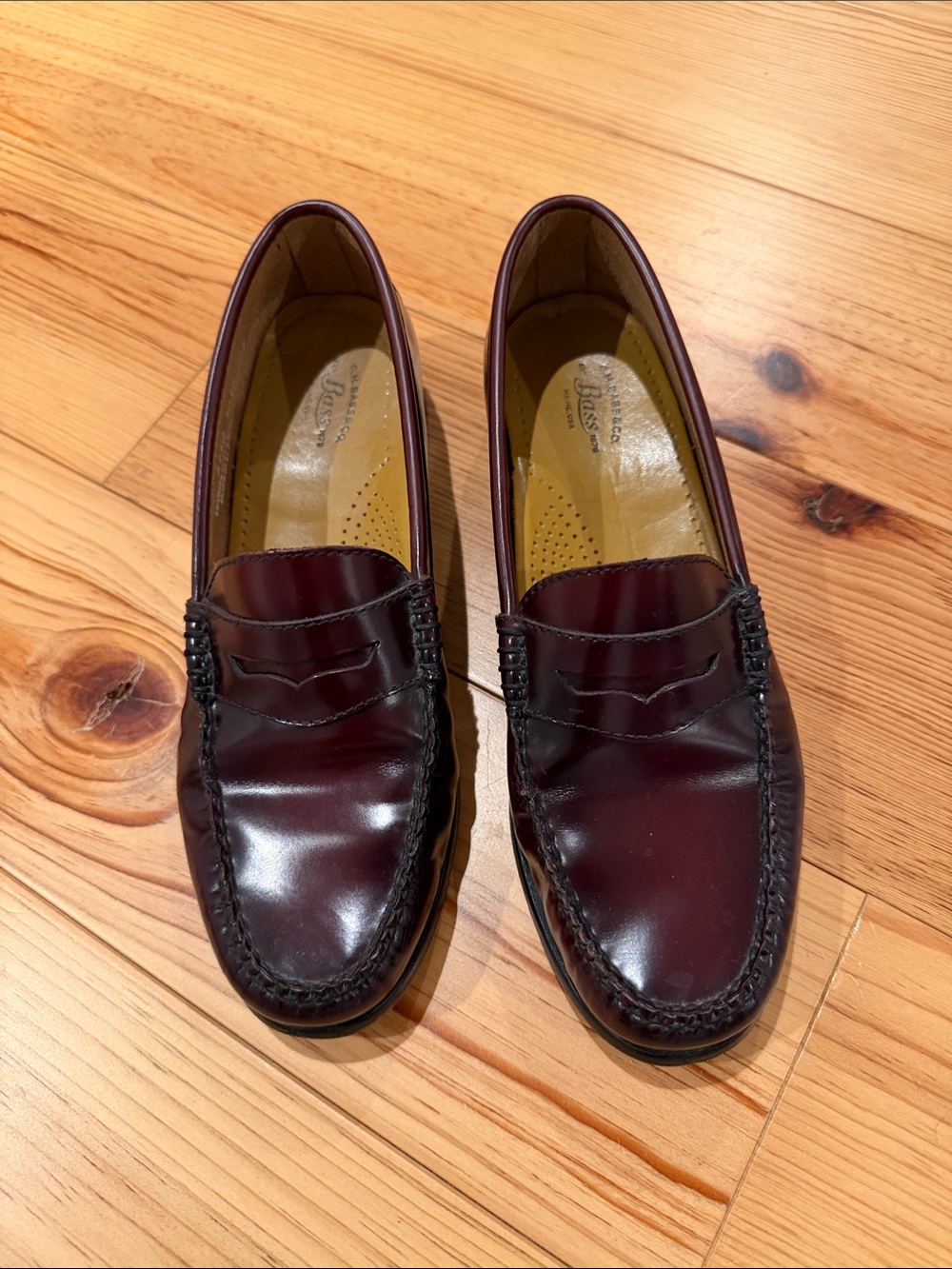 G. H. Bass & Co. Diane Women’s Burgundy Leather Penny Loafers